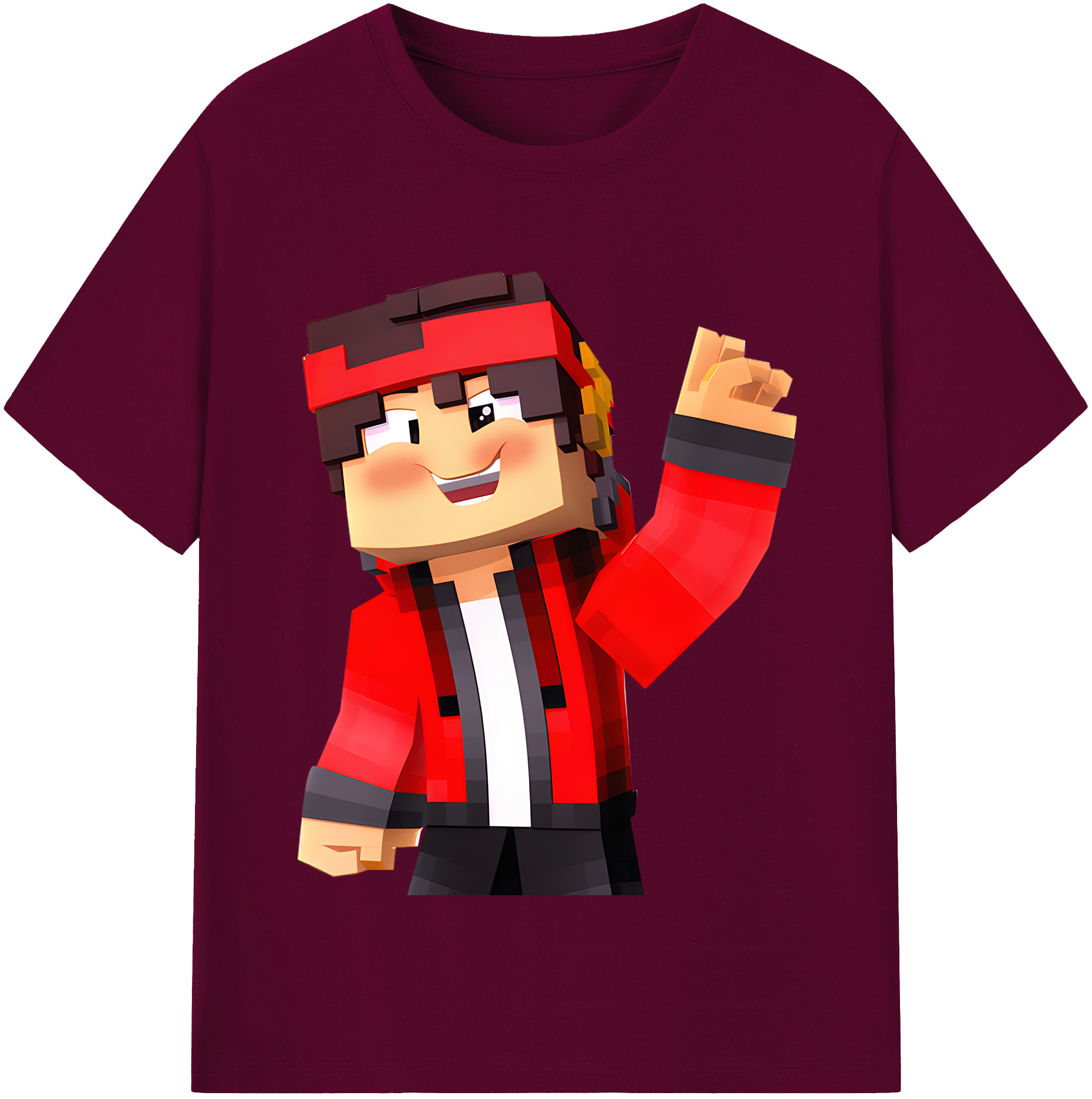 （画像用） マインクラフト ブロックの世界 Minecraft MC Block world レディースカジュアルプリントTシャツ（綿100％）
